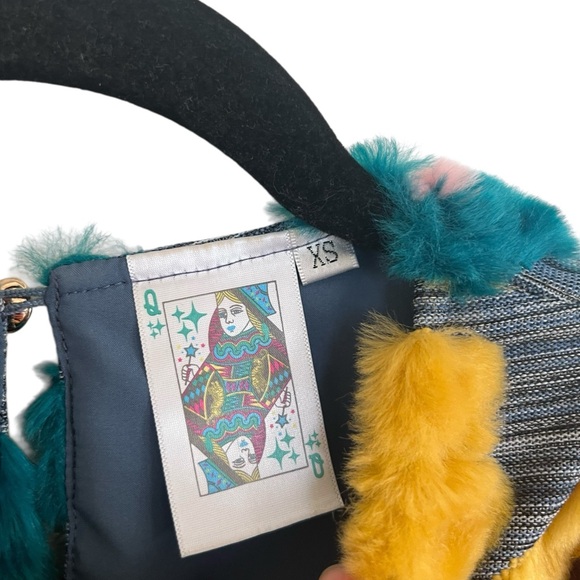 Queen Of Sparkles Colorblock Fur Flower Skirt & Top Set XS - Picture 10 of 13